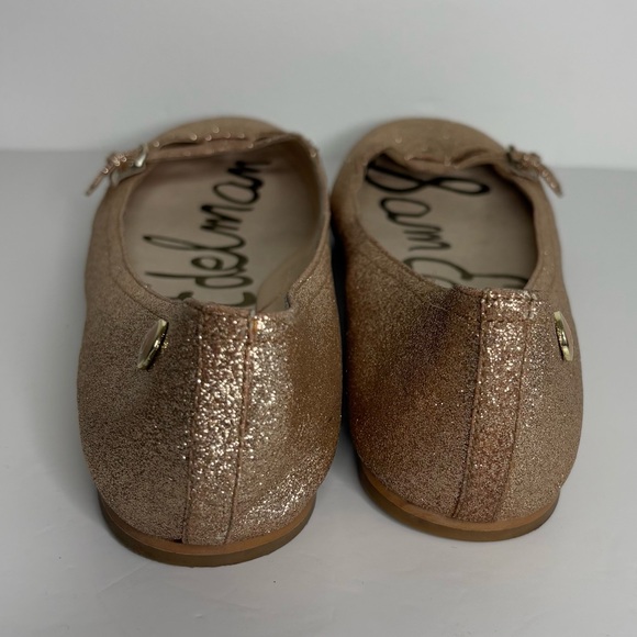Sam Edelman Leena Ballet Flats Glittery Rose Gold Size 8.5 - Picture 3 of 12